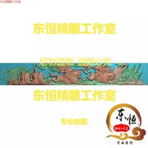 Scanned image exquisite carving deep carving single-handedly attending a meeting in the Romance of the Three Kingdoms riding a horse to fight Guan Gong Hengchang character SA