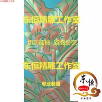 Finely carved relief stone carvings landscapes flowers and birds banana leaves flowers grass shadows wall plaques orchids banana PR120