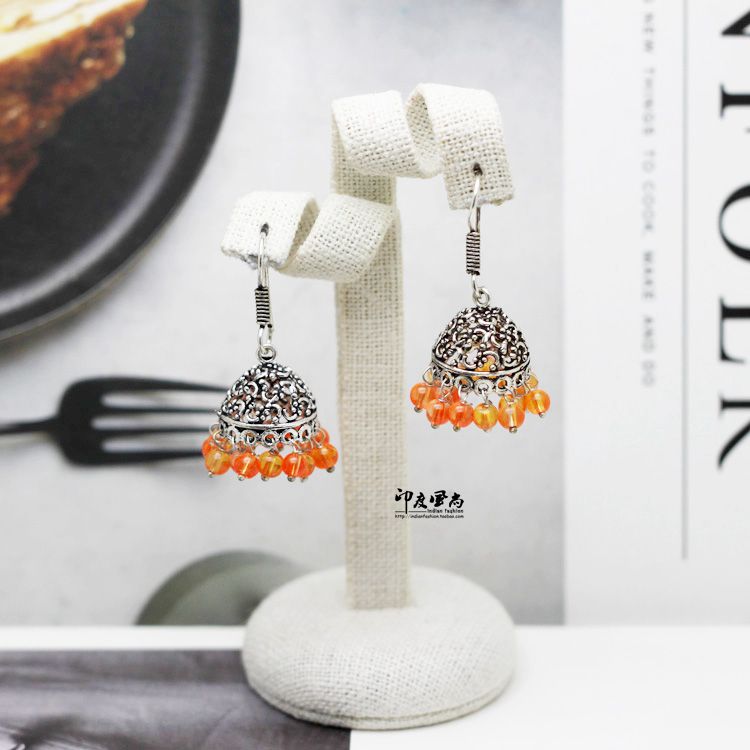 Indian Wind Fashion Import Earrings Earrings Earrings Indian Dance Belly Dance Performance Accessories Ethnic Southeast Asian Wind Color
