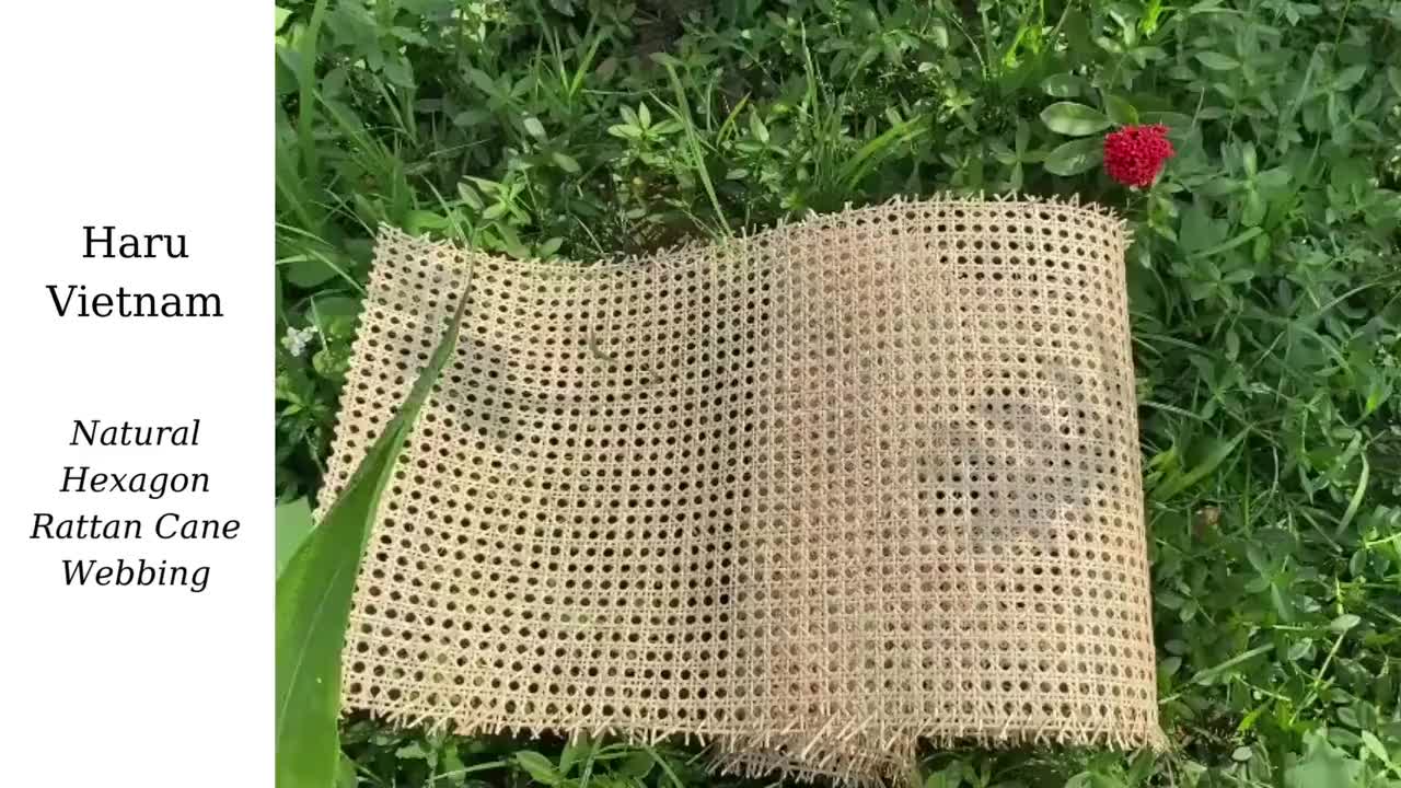Rattan Weaving bing Mat Natural Hexagon Pre Woven Rattan Cane
