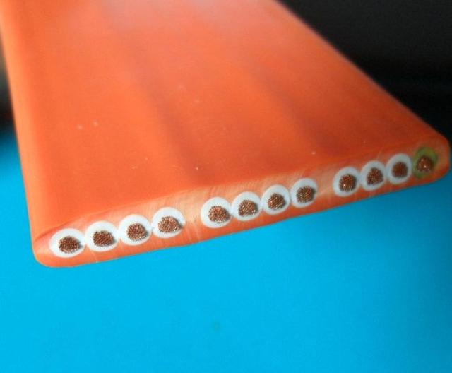 12×0 75mm2 (square) orange orange sky square wire flat cable flat cable