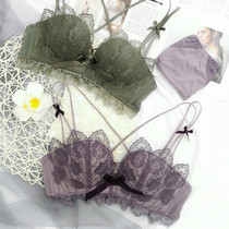  2020 new lace beauty back bra sexy gathered thickened small bra without steel ring underwear set girl Shi Xia