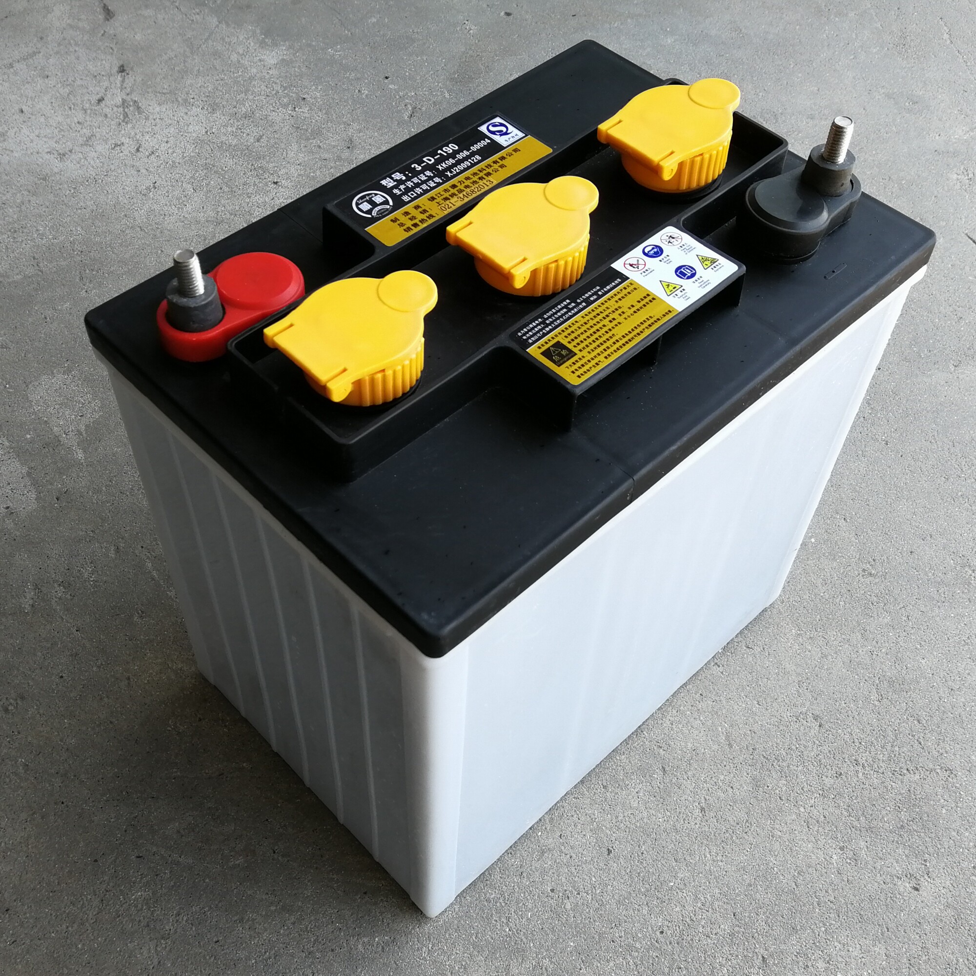 Pile-high machine sightseeing car with lead-acid battery tailwind 3-DG-190 storage battery 6V190Ah