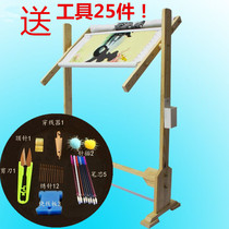 Widened and thickened reinforced medium adjustable cross stitch shelf solid wood stand vertical embroidery frame large embroidery frame bracket tool