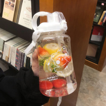 Water Glass Woman Super Capacity 1500ml With Straw Water Bottle Jug 2020 New Tide Cute Plastic Outdoor Cup Men