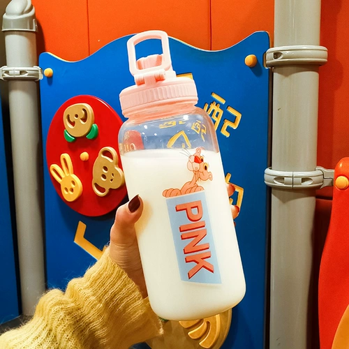 Стеклянная свежая милая портативная трендовая трубочка со стаканом для школьников