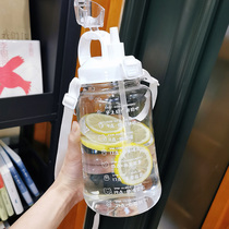 Water glass Summer season 1500ml Extra Large capacity Number Sport Kettle Bottle Portable Fitness Straws Bucket Space Cups