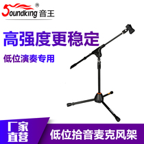 soundKing low microphone small pickup bracket tripod floor standing metal frame microphone stand