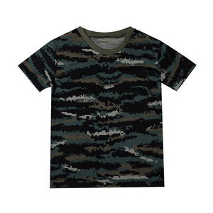 【110-160】男女童迷彩短袖T裇