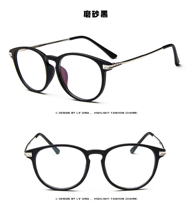 Ultralight sinh viên kính retro khung kính nữ khung đen hộp gương nam phẳng có thể được trang bị cận thị với độ - Kính khung mat kinh hang hieu