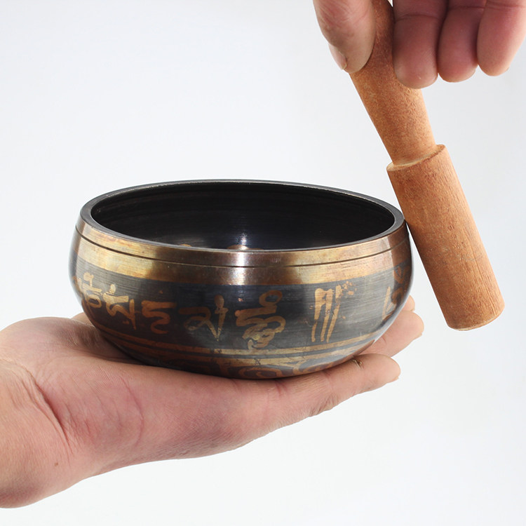 Tibetan Buddhist supplies Nepal handmade Buddha sound bowl Pronunciation bowl Song bowl Copper chime Yoga meditation bowl Fire offering bowl