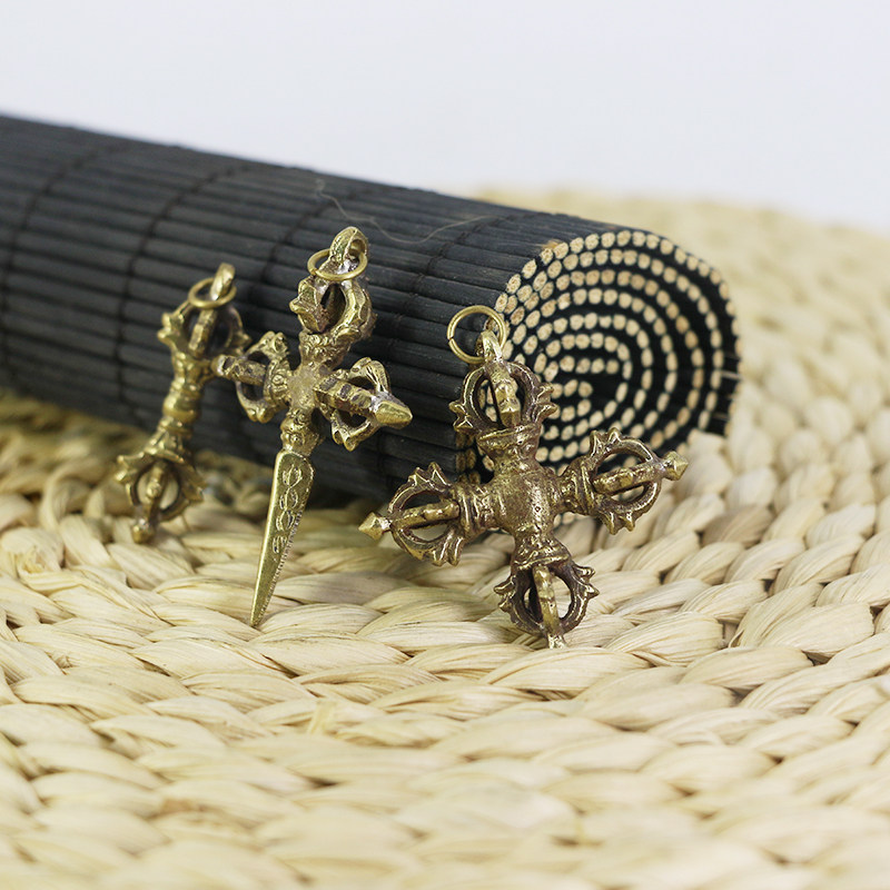 Nepalese handmade dharma ornaments Pure copper pendants Buddha beads accessories Karma Vajra