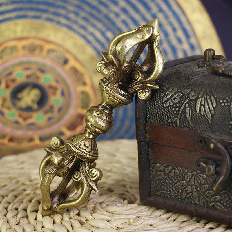 Nepalese handmade pure copper five-stock Diamond Pestle Bronze Handicraft Home Pendulum-Taobao