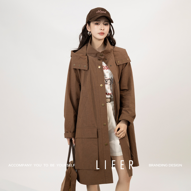 Lieer's "Pima Cotton Trench Coat" Is a Cotton Aristocrat! Imported Certified Pima Cotton Hooded Trench Coat Y7001