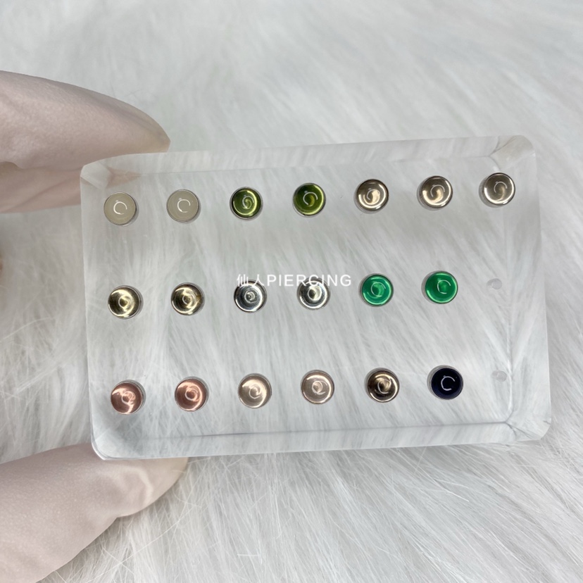 Cactus puncture American imported threaded 14 g cat eye tongue nail piercing piercing jewelry