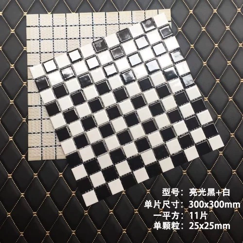 Черно -белая мозаичная фоновая настенная плит