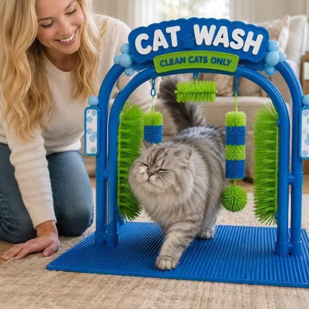 Amazon's Fun and Cute Portable Cat Wash Grooming Station Cat Grooming Station Tools