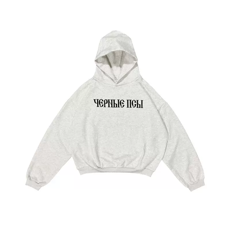 Свитшот с принтом ко-брендированный Yeezy Kanye Gosha Black GOG Russian Black Dog с рельефом на лбу