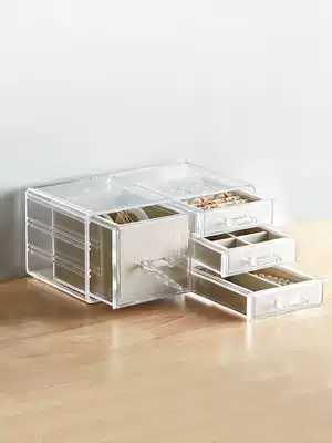 Jewelry storage box female earrings ear needle hand jewelry earring rack packing acrylic large capacity transparent simple box