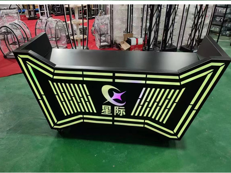 酒吧DJ台KTV派对包房发光打碟台夜店led可移动铁艺亚克力打碟机桌-阿里巴巴