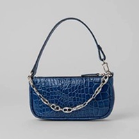 Цепь, бретели, сумка через плечо, крокодиловый принт