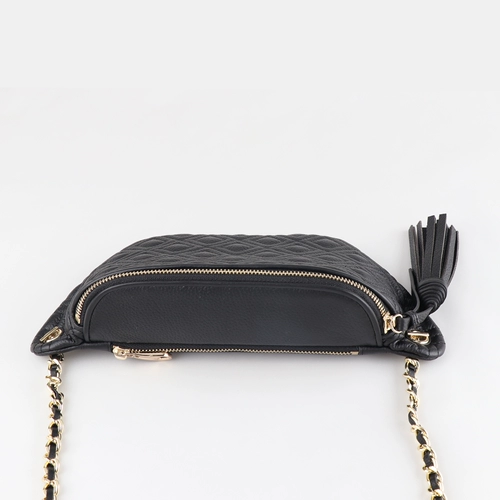 Нагрудная сумка, кожаная цепь, поясная сумка, из натуральной кожи, коллекция 2023