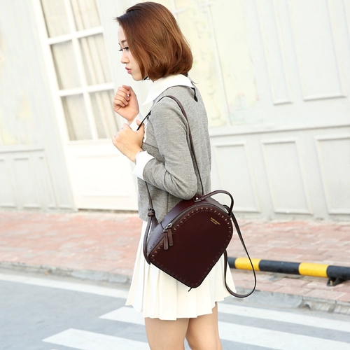 Брендовый кожаный рюкзак, в западном стиле, из натуральной кожи