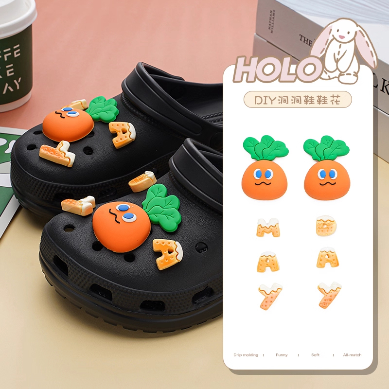 Original Crocs Shoe Accessories Mayday 3D Bubu Shoe Flower Decoration Buckle Compatible with Crocs Shoe Buckle DIY Accessories