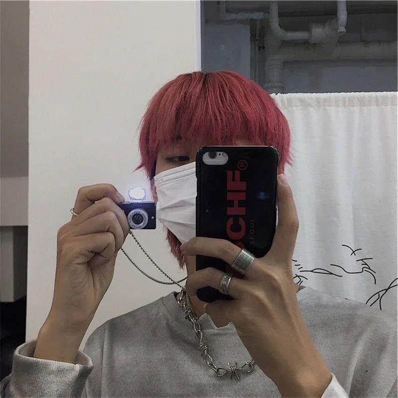 Детский фотоаппарат 抖音网红发光发声迷你小照相机挂件可拍照项链校园女学生儿童玩具