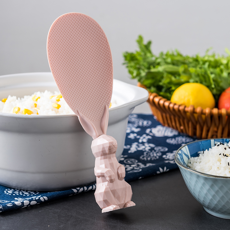 Rice Shovel non-stick rice cooker with rice cooker Rice Spoon rice spoon Kitchen Home Creative Rabbit Cute Plastic Meal