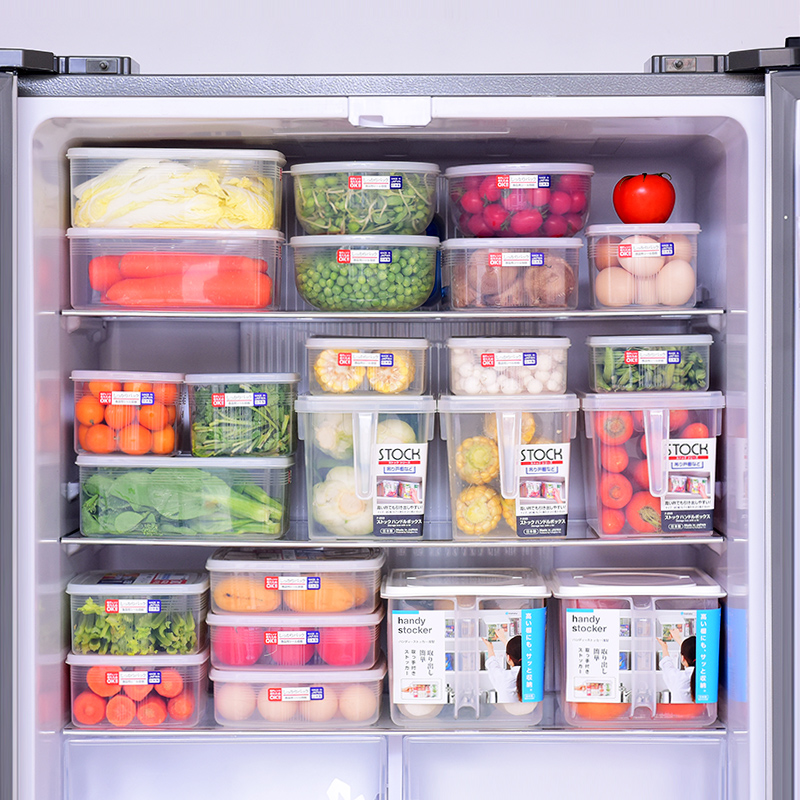 Japan Import Preservation Box Fridge Special Refrigerated Chilled Water Dumplings Vegetable Fruit Food Seal Containing Box