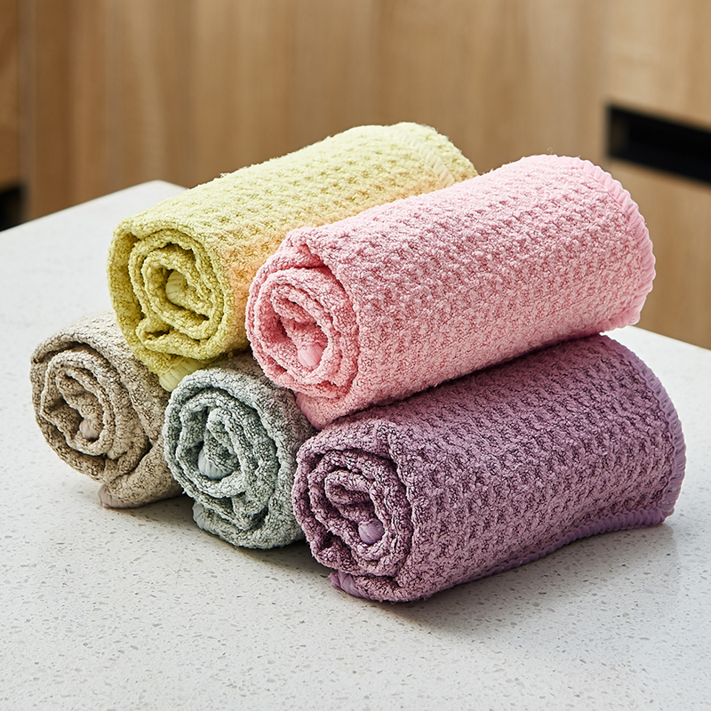 Japan rag to absorb water without dropping out of gross domestic kitchen thickened fine fiber dishwashcloth housework cleaning wipe table cloth