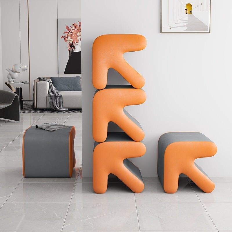 Creative low stool home living room sofa foot coffee table modern minimalist fitting room arrow small bench shoe change stool