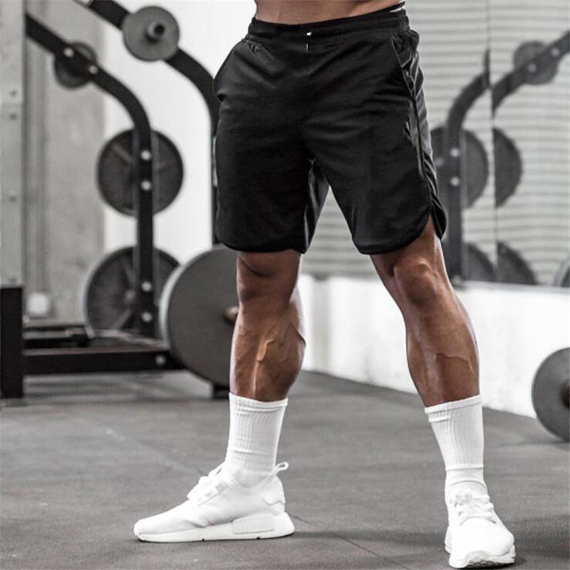 Summer thin Muscle Type Men's Fitness Sports Breathable 50% Pants Men Training Running Basketball Speed Dry Elastic Shorts