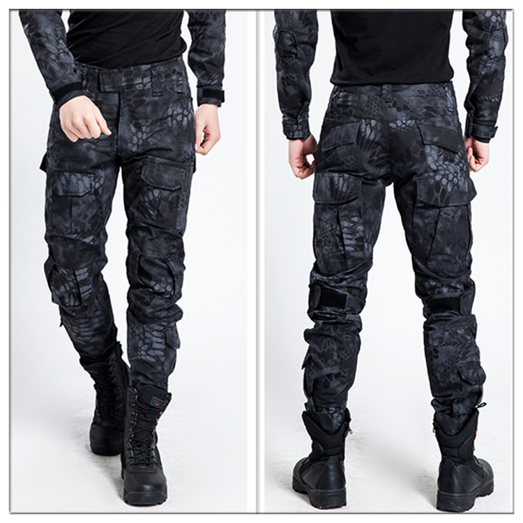 Spring Autumn Men's Pants Casual Pants Tactical Suit Damp Sand Color Pants Wear-wearing straight cylinder Repairing Smoke pants Pants Frogs
