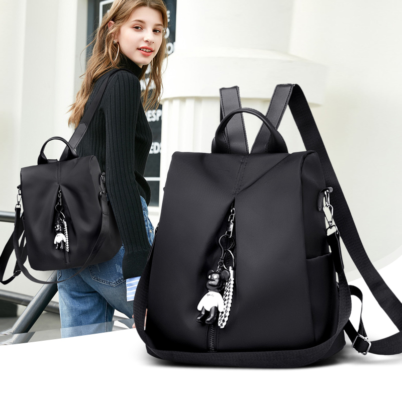 Oxford Cloth Double Shoulder Bag Woman 2022 New Fashion Casual Korean Version 100 Hitch Personality Nylon Bag Tide Lady Bag Bag