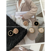 YOMOSTUDIO Xiaoxiang made of old wind buckle Flocking Buckle Metal Button Female West Decorative buckle Mao what about the rough flowers?