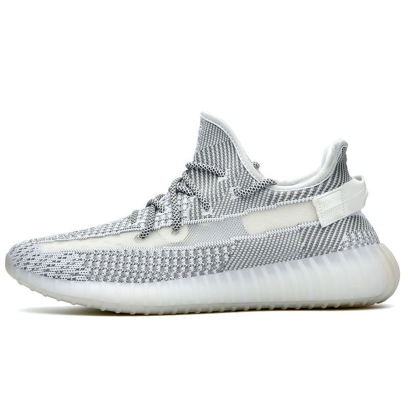 Độc dừa nữ 350v2 thật là đầy sao, nam samurai đen giày trắng đế thấp tây yeezy / tây - Giày cắt thấp