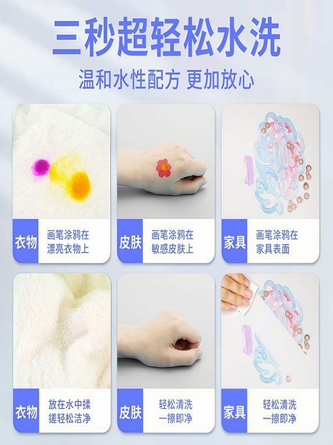 2 Years Old + Early Education Children's Watercolor Pens Are Washable and Erasable, Baby Dot Graffiti Pens, Toddler Painting Pens, Recommended by Kindergarten Teachers