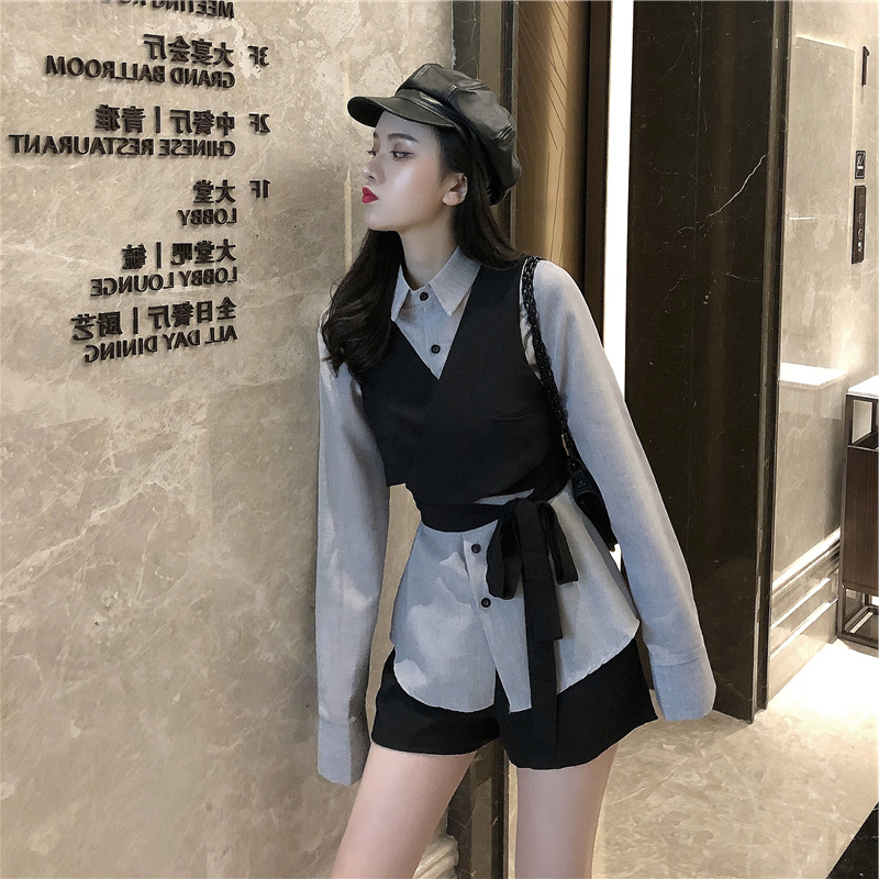 Fashionable autumn dress temperament goddess fan suit 2023 early spring foreign style net red temperament celebrity light familiar style two-piece set