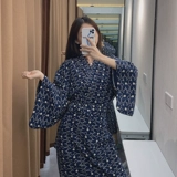 Японский длинный хлопковый осенний тонкий банный халат, милая пижама