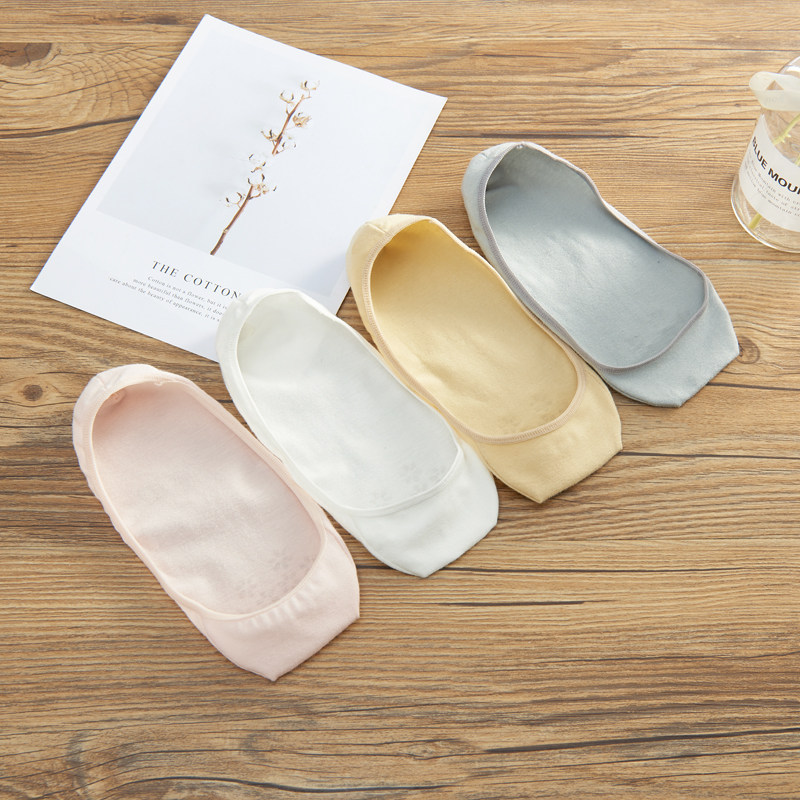 Invisible Socks Female not to heel pure cotton socks bottom Shallow Mouth Invisible Summer Thin silicone Anti Slip Single Shoes High Heel Shoe Socks Jacket