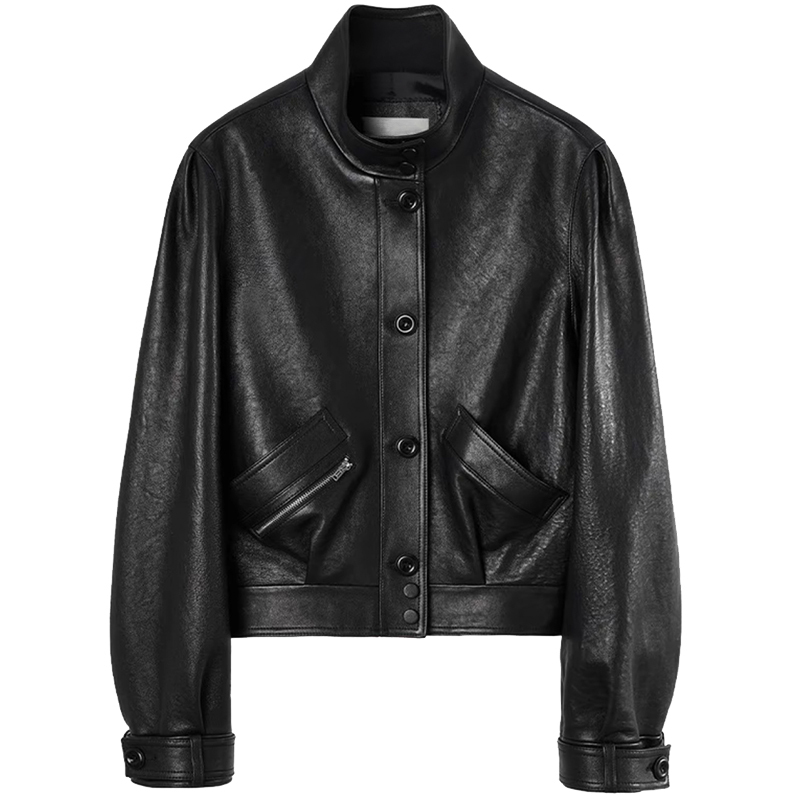 Vegetable-Tanned Oil Wax [Soft and Waxy First-Layer Lambskin] Genuine Leather Jacket for Women 2026 New Short Style Jacket