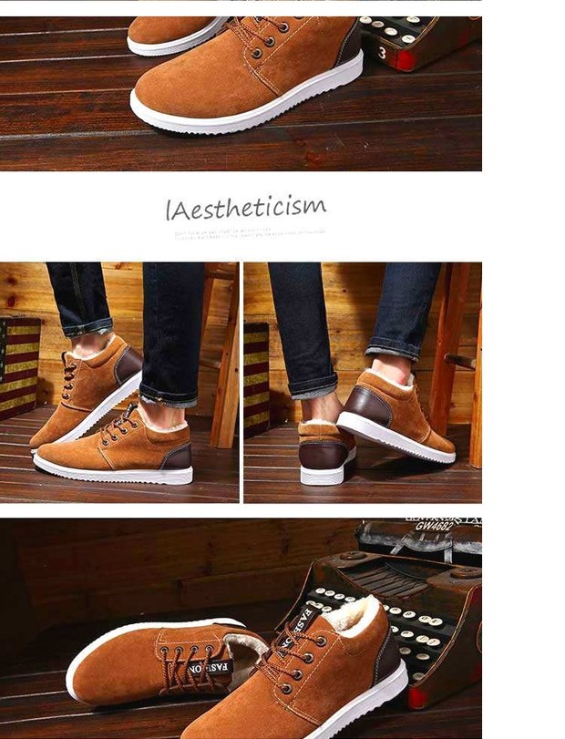 Giày cotton mùa thu và mùa đông mới Giày cotton ấm áp Anh cộng với giày nhung Giày bông nam giày tuyết nam giày thủy triều giầy thể thao nam bitis