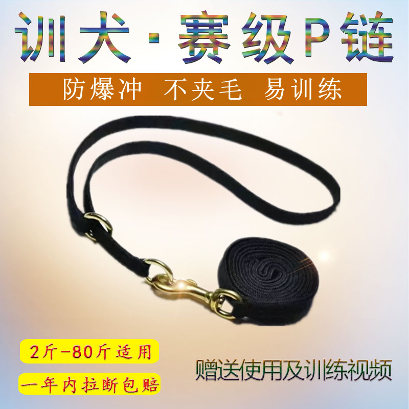 Stage P chain training dog traction rope walking dog Kimura Labrador mid-sized large canine dog P rope Puppy pet supplies