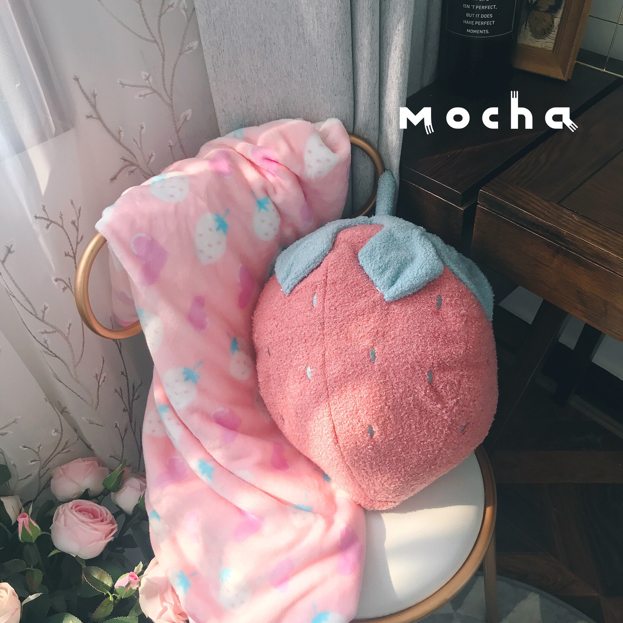 Ins cùng một đoạn xương rồng nhỏ tươi chăn chăn chăn dâu dứa Messenger túi búp bê sang trọng dày chăn - Trở lại đệm / Bolsters gối tựa ghế