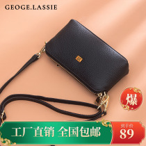 Genuine Leather Skew Satchel Women 2021 New Middle Aged Mom Soft Leather Hands With Single Shoulder Bag Lady Mini Packet Bag Fashion