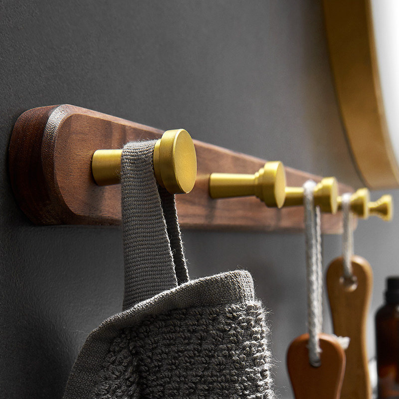 Solid wood hook into the door hanging clothes hook into the door door back wall hanging hanger clothes entry light luxury wall creativity