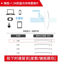 【Анти-синий свет】 с 1,56 объектива (0-400 градусов) (включая раму)