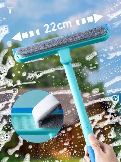双面擦玻璃神器家用卫生间台面镜子硅胶刮水器刮刀清洁工具擦窗器